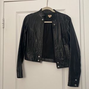 Cropped Leather Jacket